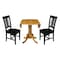 International Concepts 42 in. Dual Drop Leaf Table with 2 Splat Back Dining Chairs - 3 Piece Dining Set K04-42DP-C46-10P - alternate 8